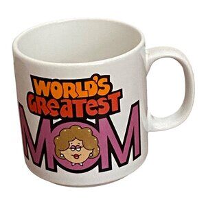 Vintage Worlds Greatest Mom‎ Mug Mothers Day Gift Coffee Cup Made in Korea